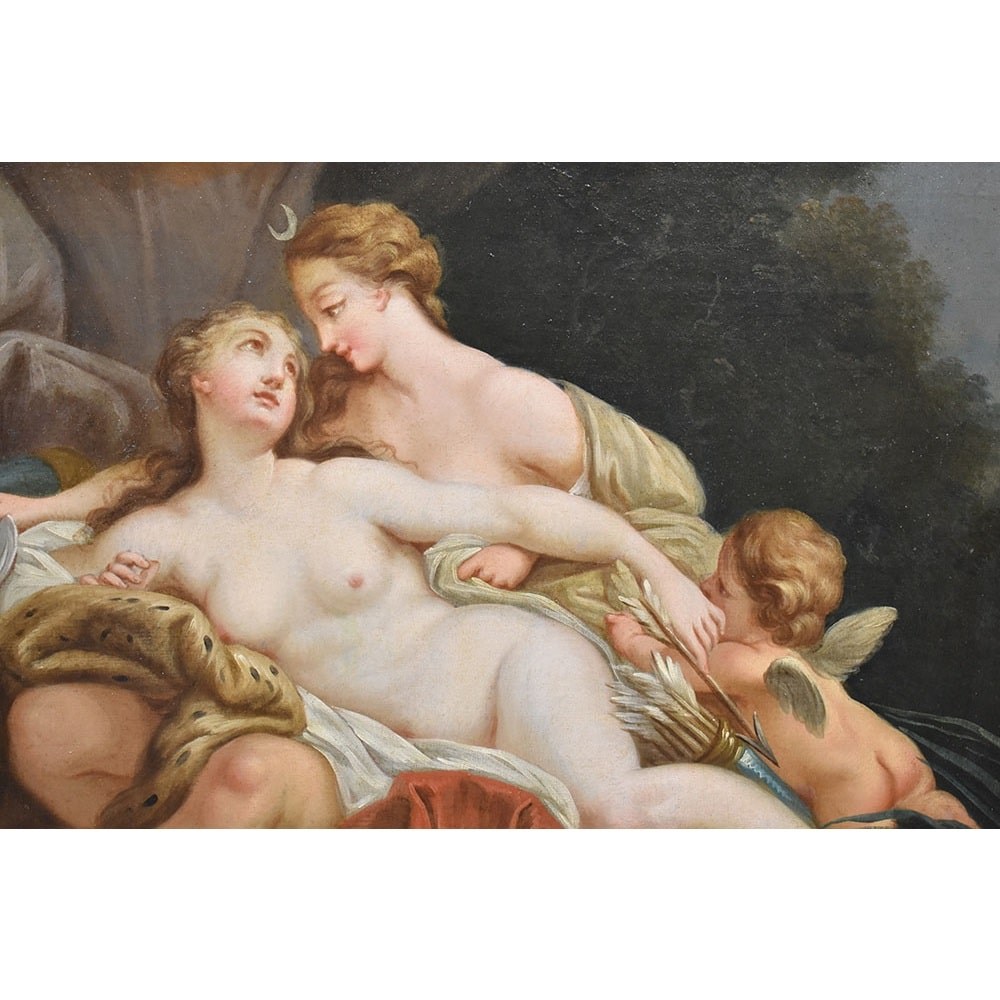 a3QMIT 392 old oil painting mythology paintings diana XVIII Century
